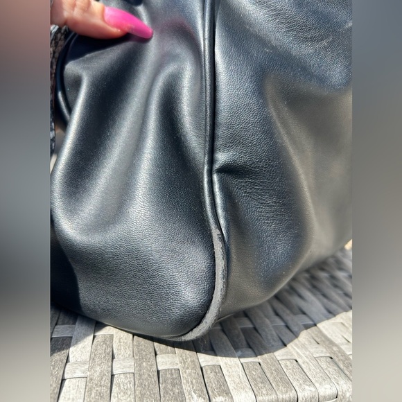 Badgley Mischka Black Snake Vegan Leather Tote Hobo Bag - Picture 6 of 14